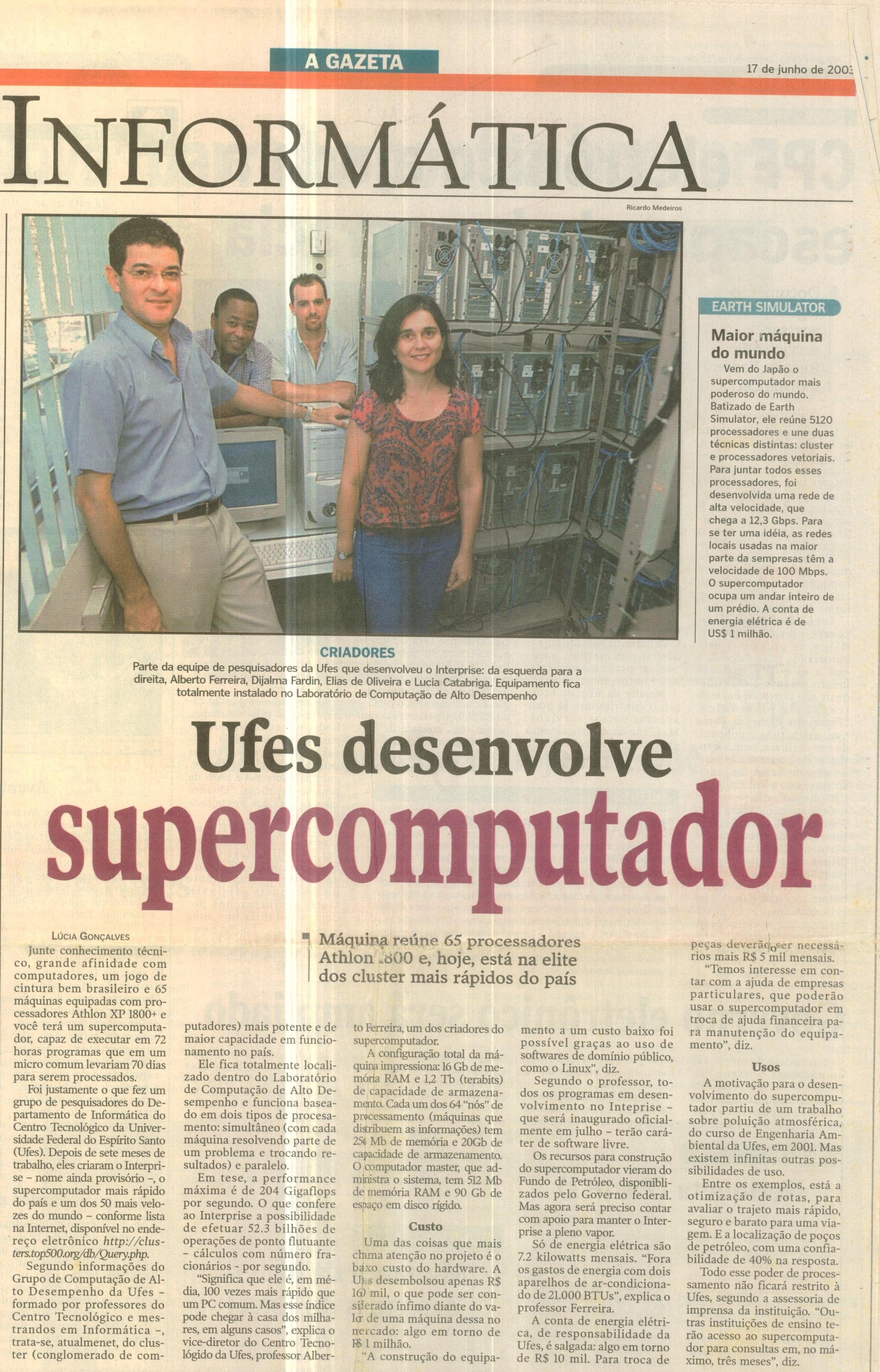 A Gazeta article: Enterprise - One of the 50 Fastest Supercomputers in the World