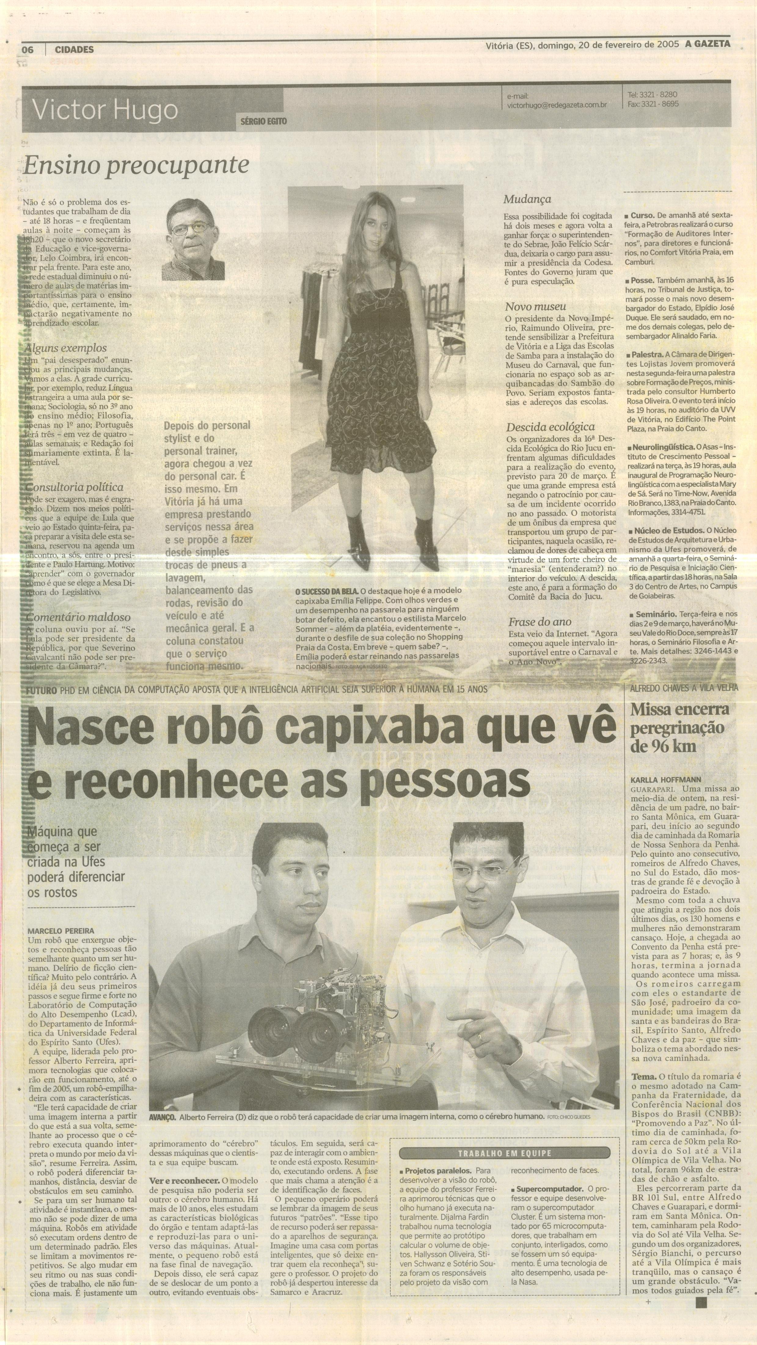 A Gazeta article: Robot That Sees and Recognizes People